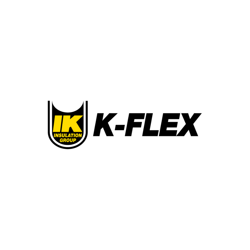 K-Flex logo with IK Insulation Group emblem on a white background