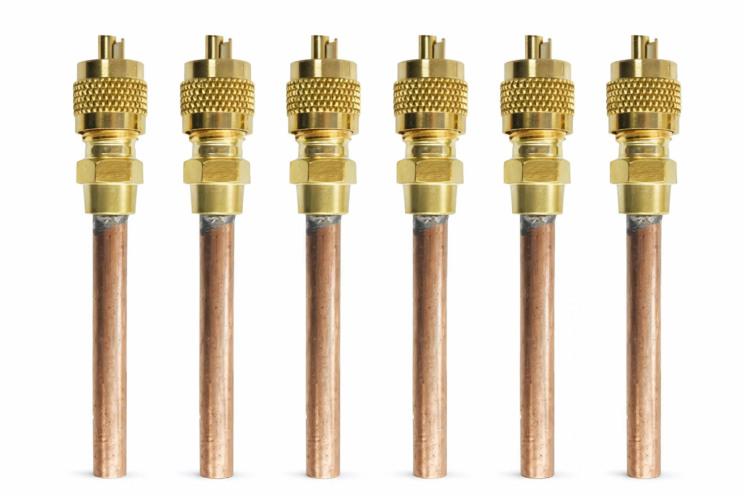 1/4 schraeder access valve with quarter copper tail Pack of Six