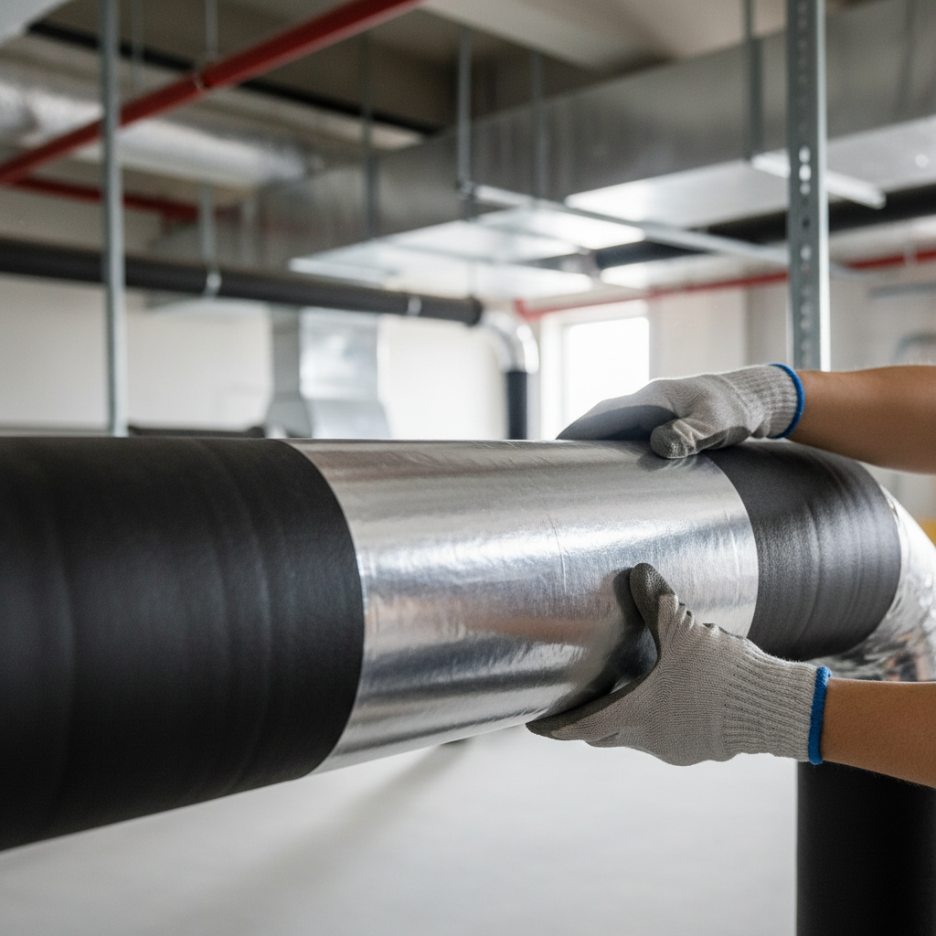 100mm silver foil butyl tape installation