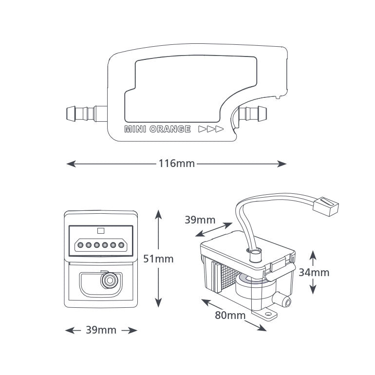 Aspen Mini Orange Condensate Pump – FP2212