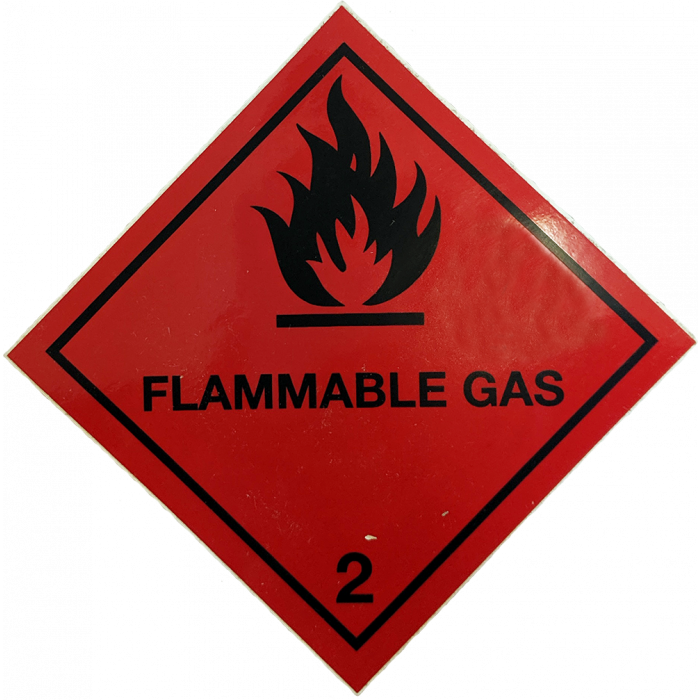 BOC Red Flammable Sticker