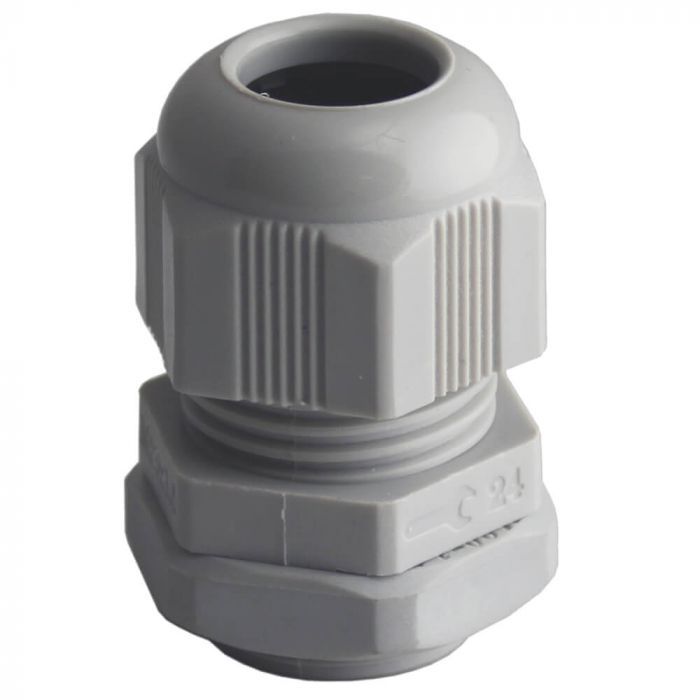 Cable Glands with Lock Nut 20mm Grey x 10