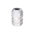 Dome Top Glands with Lock Nut 20mm White x 10