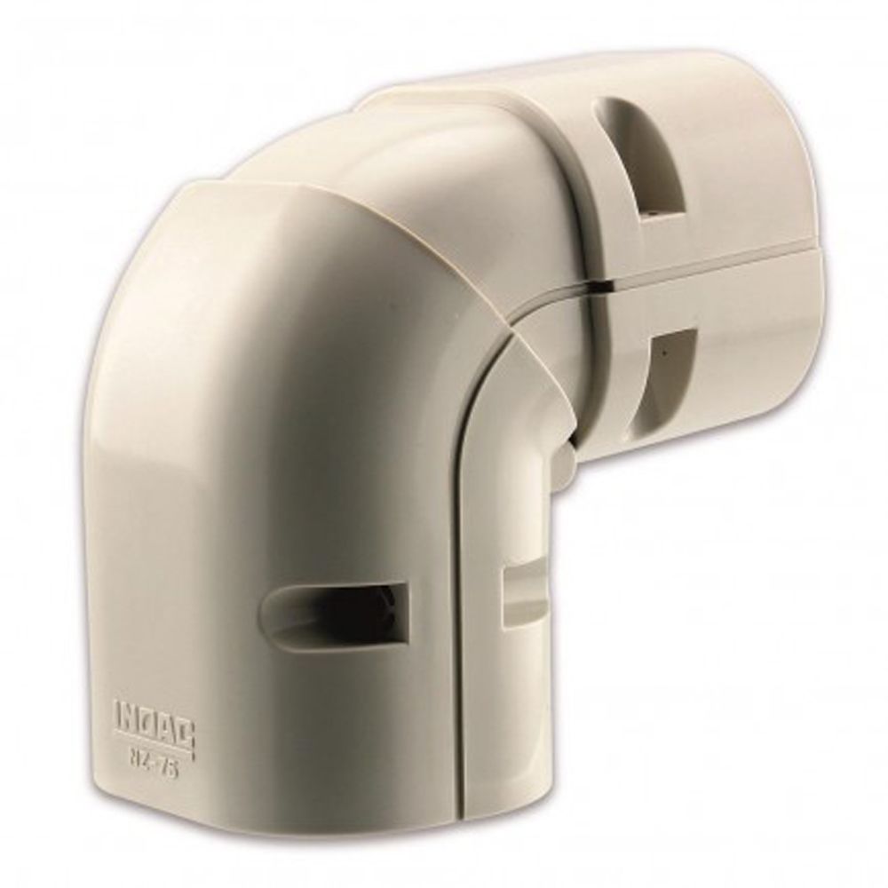 Inoac NZ-75 Plastic Pipe Trunking 75mm Universal Vertical Elbow (Each)