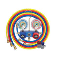 Mastercool 1/4 Auto Air Con 2 Way Manifold with Lines and Couplers