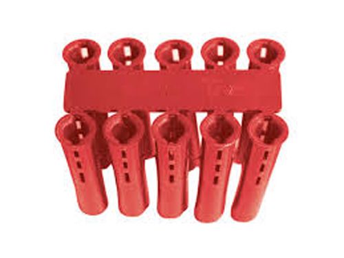 Red Plastic Wall Plug 5mm Box of 100