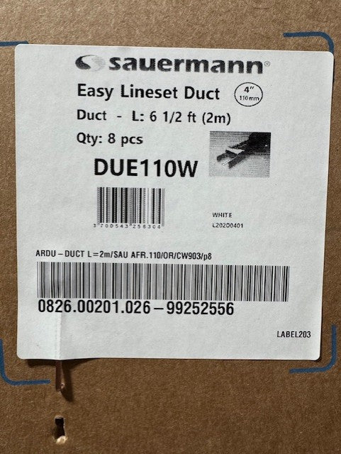 Sauermann Easy Lineset Duct White 2m — Box of 8