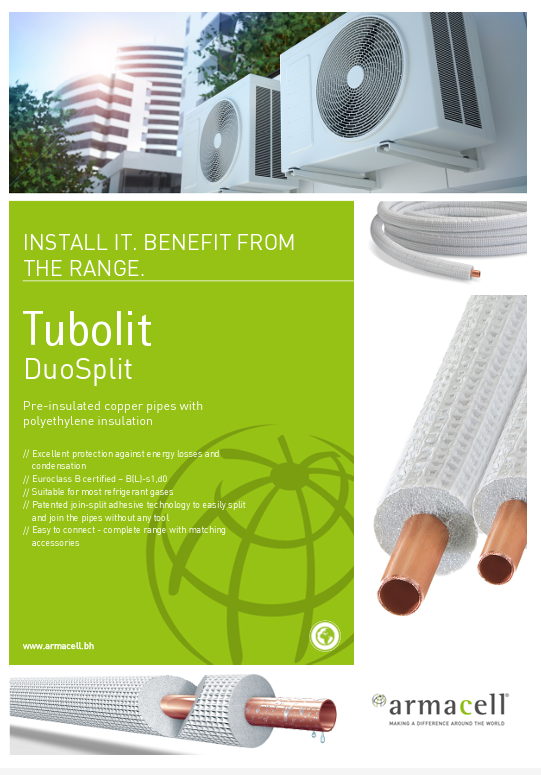 Tubolit DuoSplit 1/4" - 3/8" Pre-Insulated Copper Pipe 25m Coil