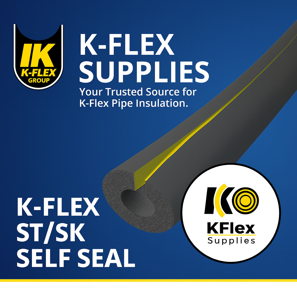 K-FLEX ST/SK self-seal 40mm wall thickness elastomeric pipe insulation