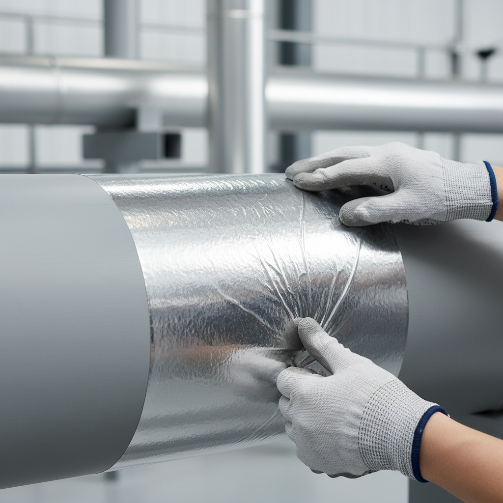 Silver foil butyl tape application 100mm