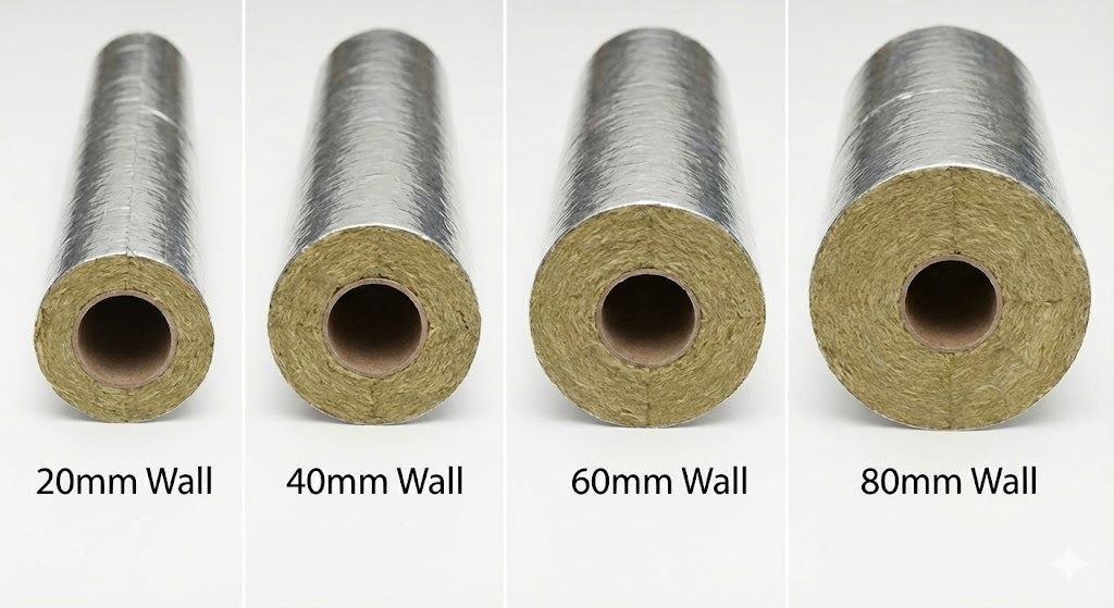 K-FLEX K-Rock Foiled - 60mm Wall Thickness – Mineral Wool, Tube Insulation, Foiled, 60mm